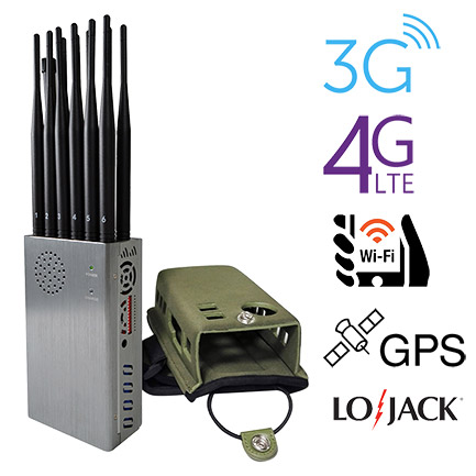 12 Antennas Plus High Power Portable Mobile Phone Signal Jammer GPS WiFi RF Signals Blocker